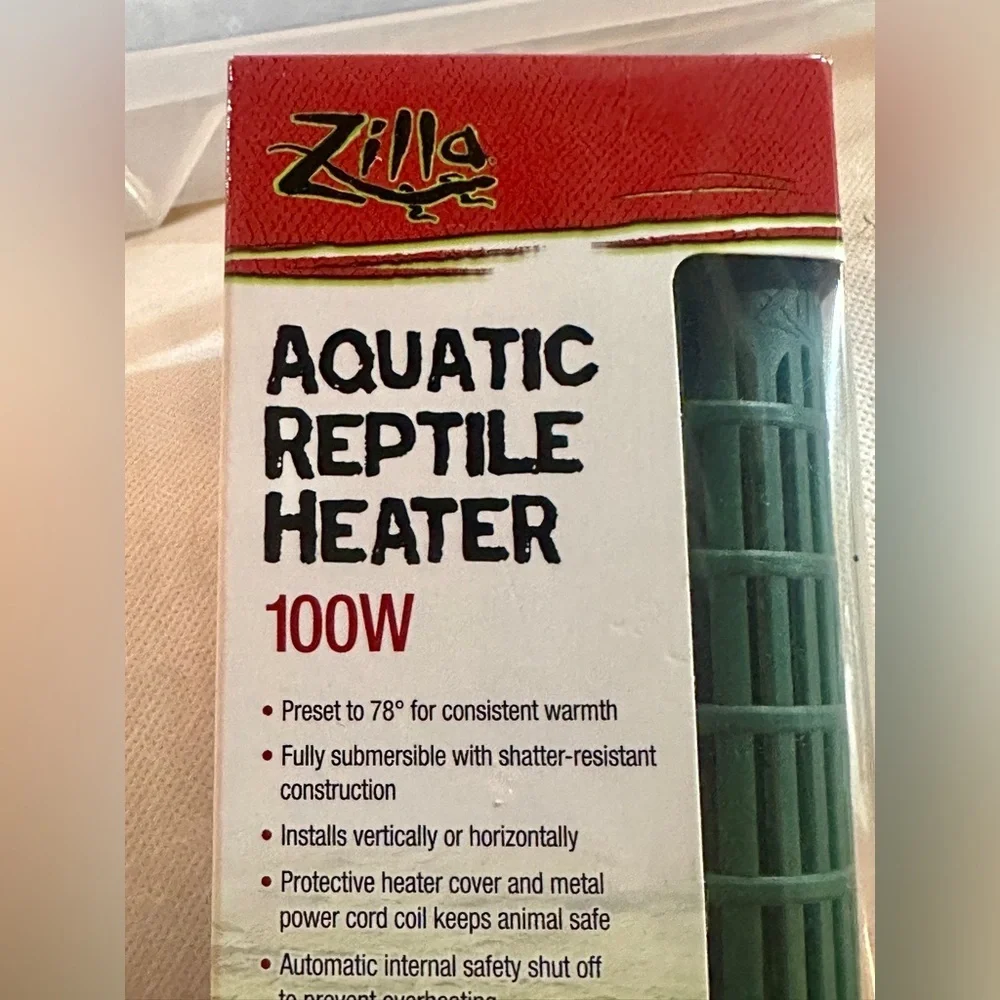 Zilla 2 Pack- Aquatic Reptile Heaters 100 Watts for Terrariums Up to 40 Gallons